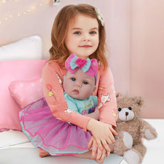 Milidool 18-inch doll shows realistic vinyl skin texture