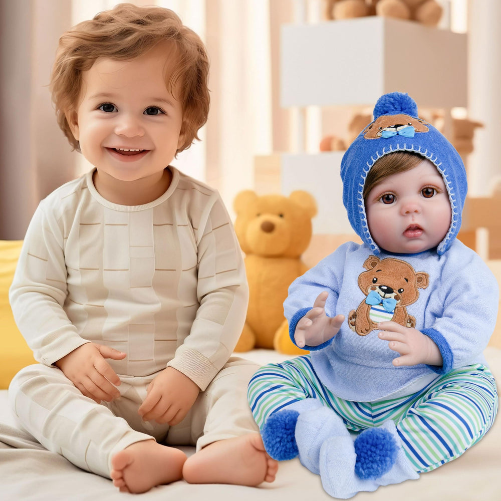 Milidool reborn doll hair detail highlights silky brown hair for realistic styling