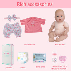 Milidool Soft cloth body doll girl 18inch perfect for gentle cuddles.