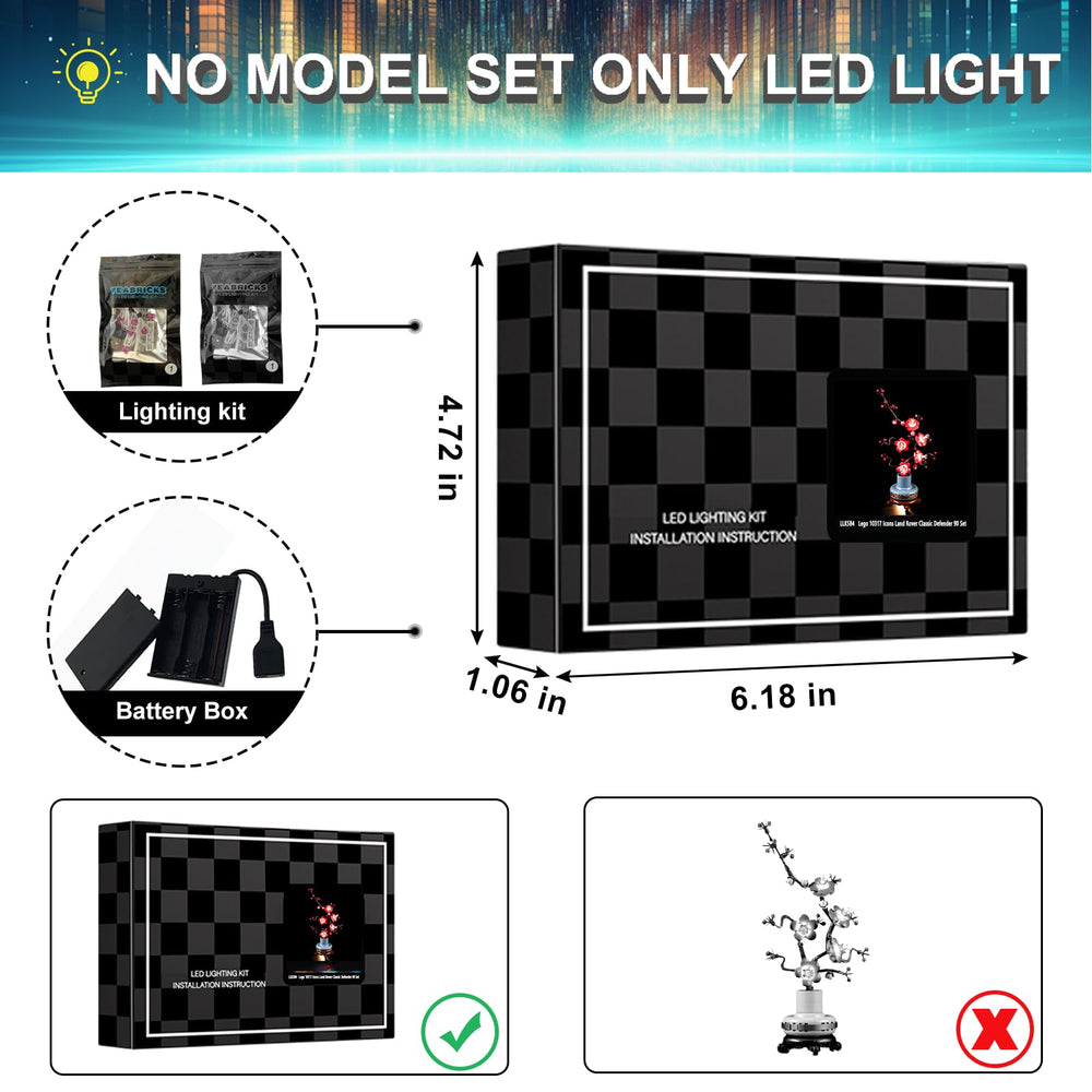 Mililier Plum Blossom LED kit, assembled model, ideal for display at night.