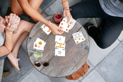 Military Gift Shop USMC playing cards feature Marine rank insignia for quick recognition.