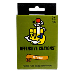 MilkToast Offensive Crayons Pot Pack 24-count, bold colors for playful coloring sessions.