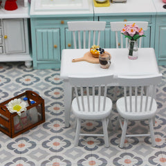Minamzee milk bottles and basket complete a cozy breakfast vignette.