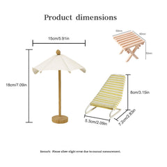 Minamzee wooden sun umbrella adds shade and decorative detail.