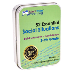 Mind Brain Emotion 52 essential social situations deck cover image, portable SEL kit for classrooms
