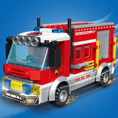 MindBox City Fire Rescue building set: included mini figures spark role play adventures.