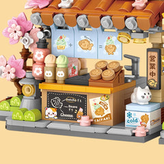 MindBox Lucky Cat Building Set bricks closeup shows small, well-made pieces.