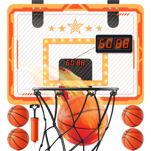 MindPal indoor basketball hoop board for kids, sturdy PET material for lasting play.