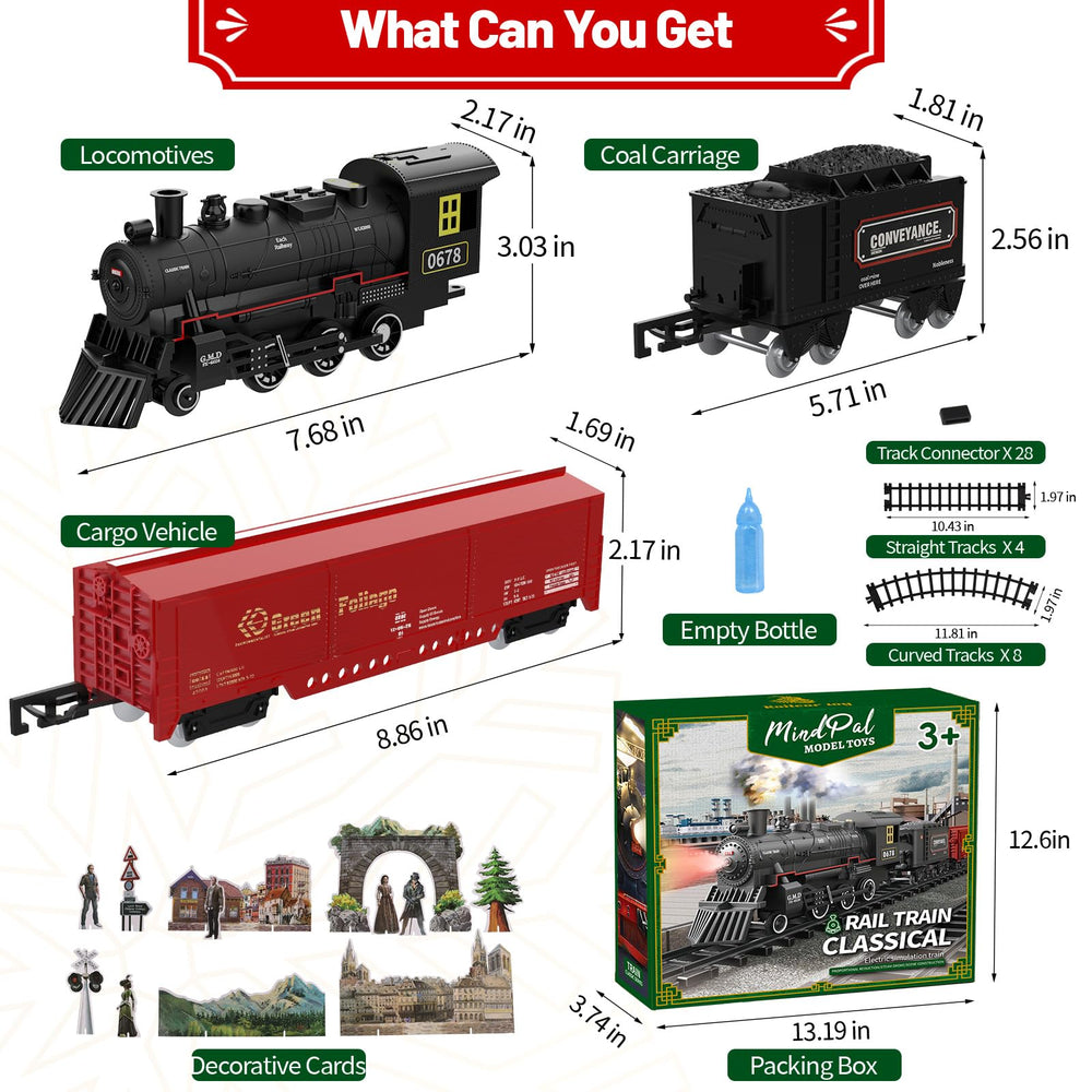MindPal Train Set smoke effect demonstrates realistic steam for dramatic storytelling.