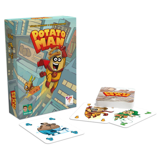 Mind's Vision Potato Man Card Game play scene showing family-friendly competition.