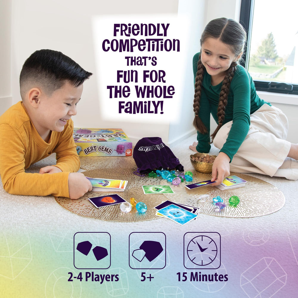 MindWare Best Gems rulebook and cards guide quick, family-friendly rounds.