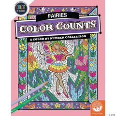 MindWare Color Counts Fairies book cover featuring whimsical fairies for calming, creative coloring.