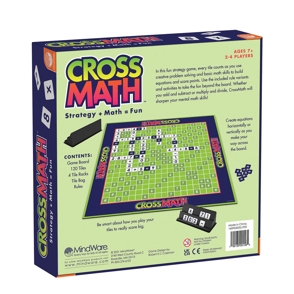 MindWare CrossMath educator guide with extra activities beyond gameplay