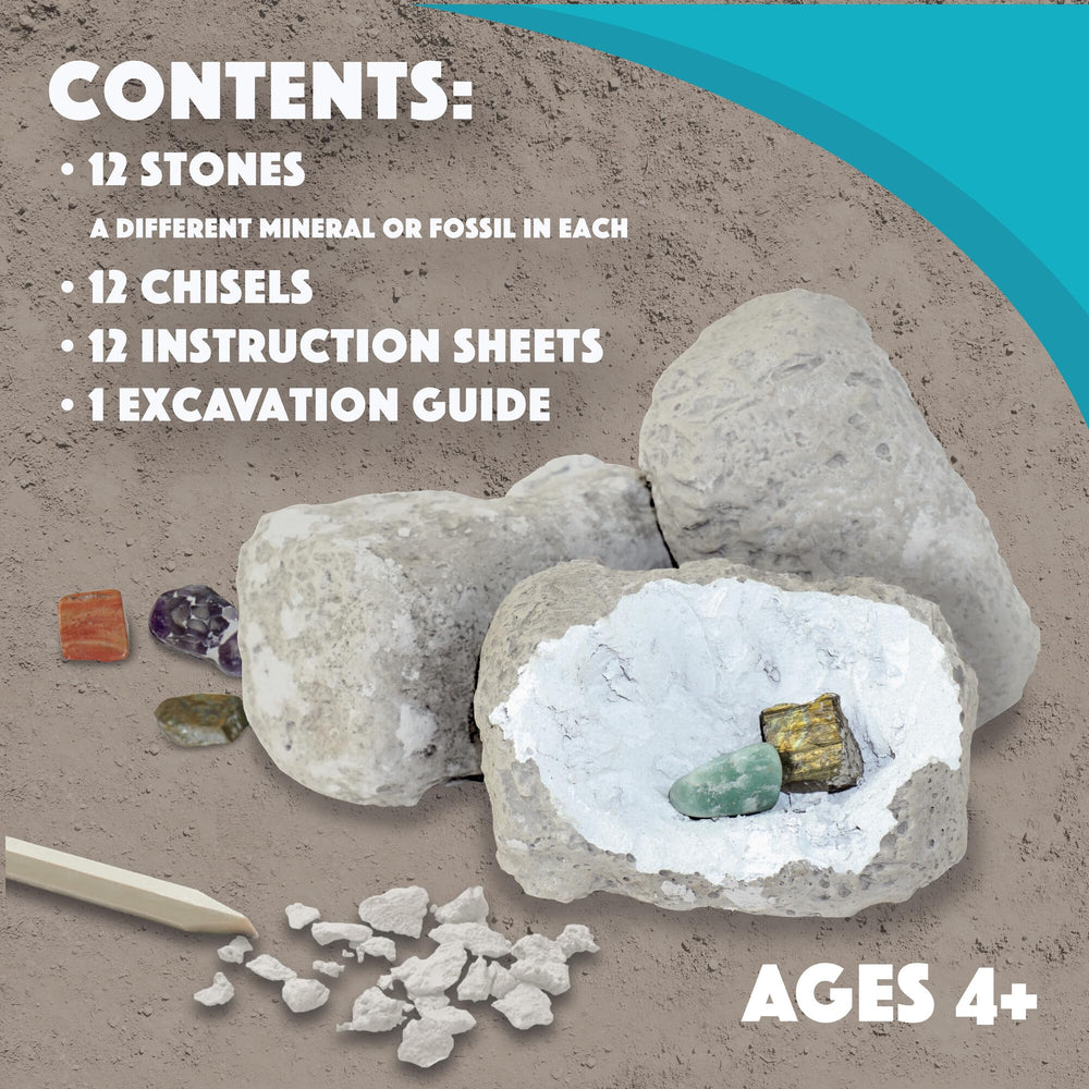 MindWare Dig It Up! Fossils clay-stone soak shows easy prep for immersive exploration.