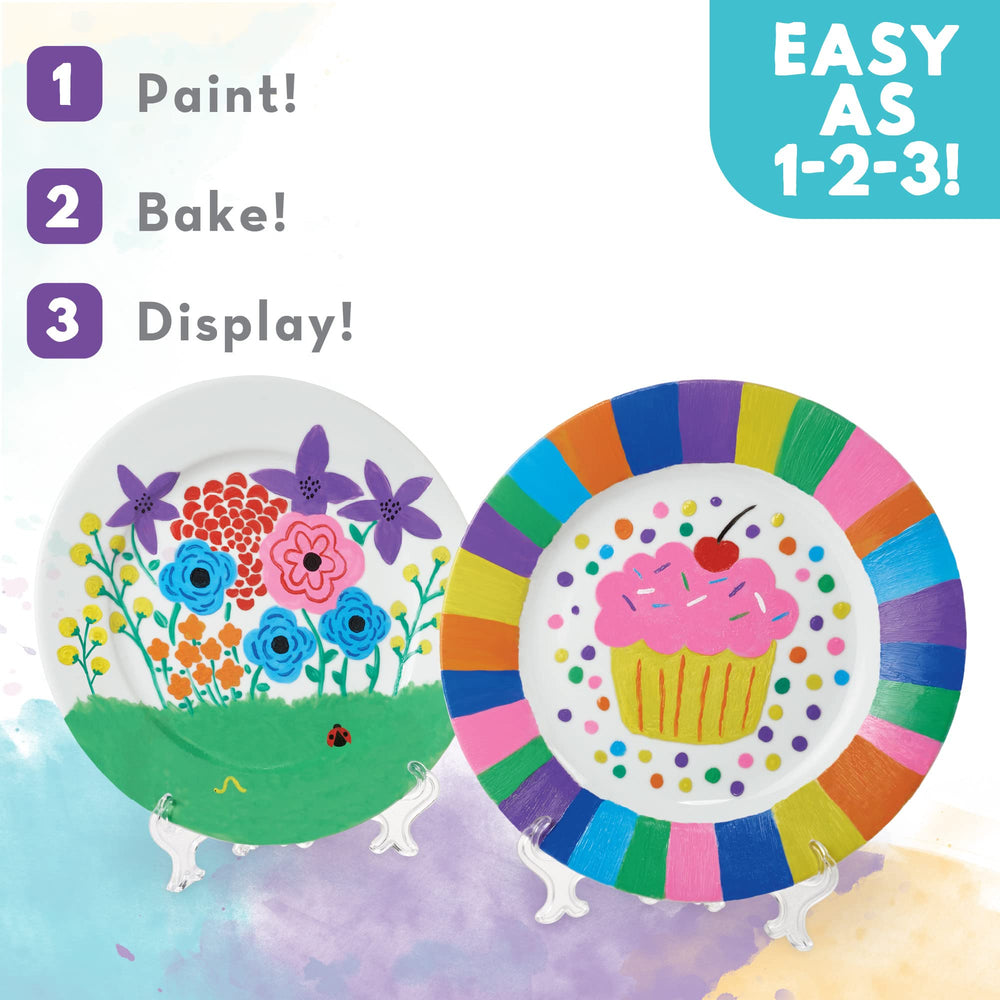 MindWare DIY plate art on decorative pieces for birthdays and celebrations.