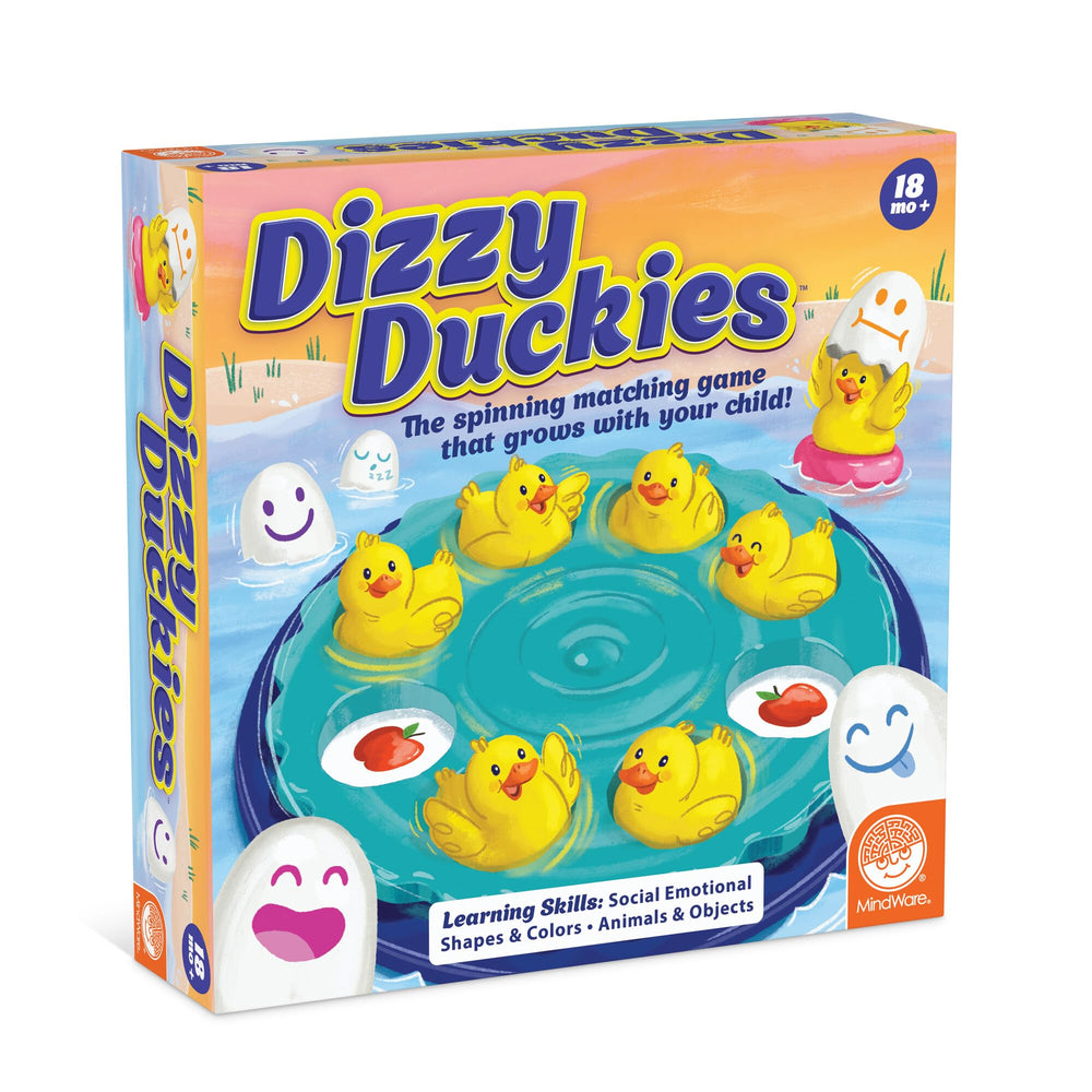 MindWare Dizzy Duckies eggshells provide sturdy pieces for safe toddler play.