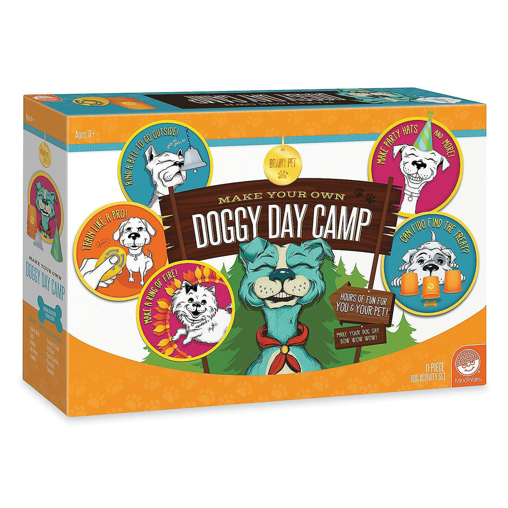 MindWare Doggy Day Camp cones for backyard agility and training fun.