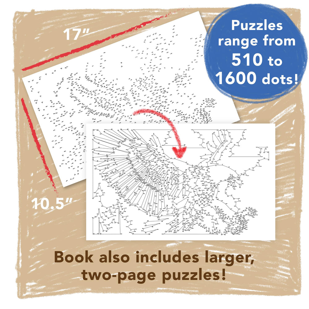 MindWare Extreme Dot to Dot: Extreme Animals coloring page turns puzzles into colorful art.