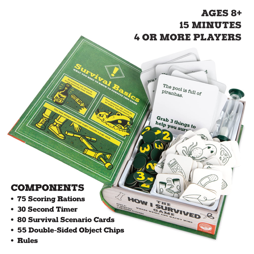 MindWare How I Survived card game cards closeup, sparking creative storytelling and problem solving.