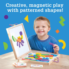 MindWare Imagination Magnets colorfully laminated puzzles spark thinking and familiarize shapes.