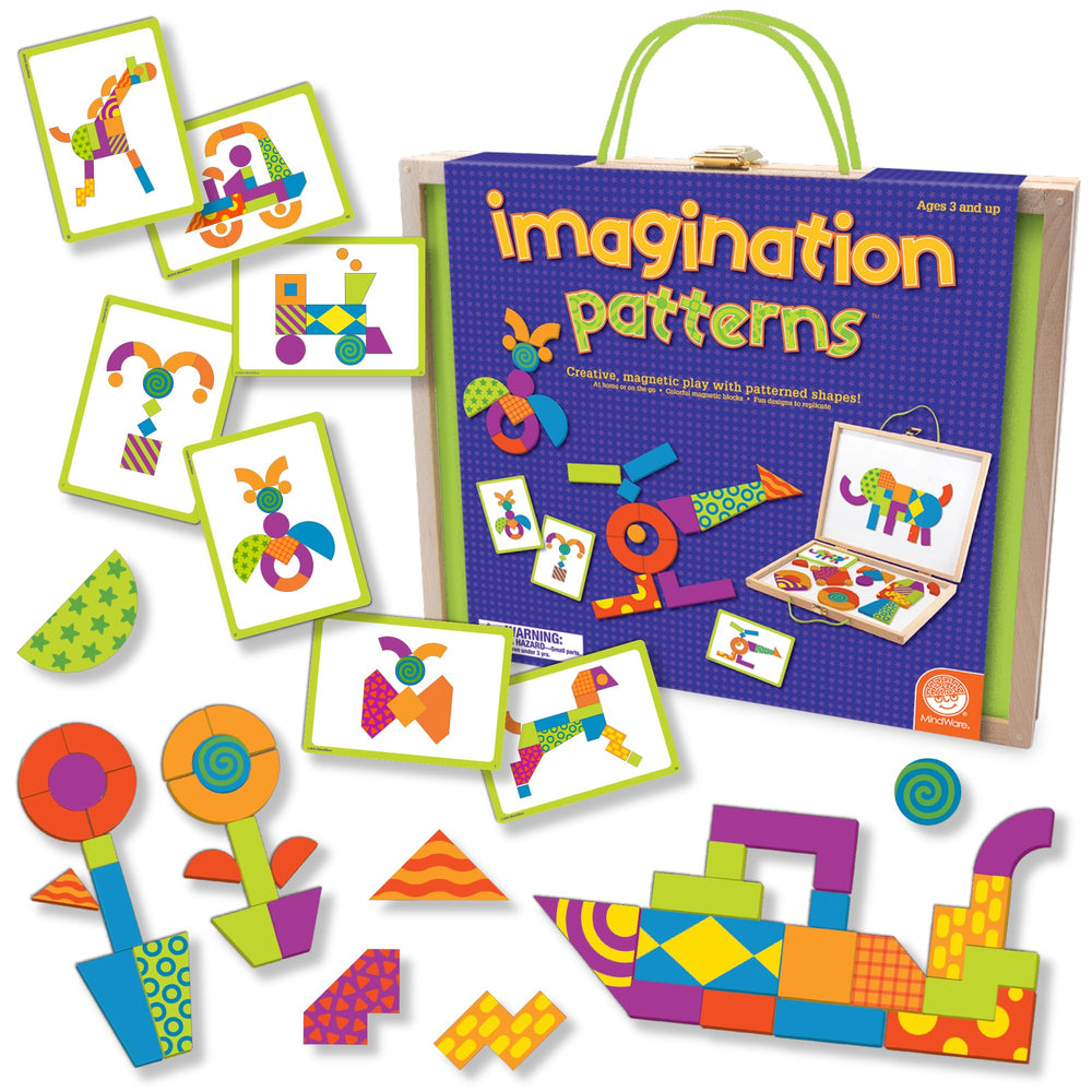 MindWare Imagination Patterns board front view with progression pattern cards for motor skill practice