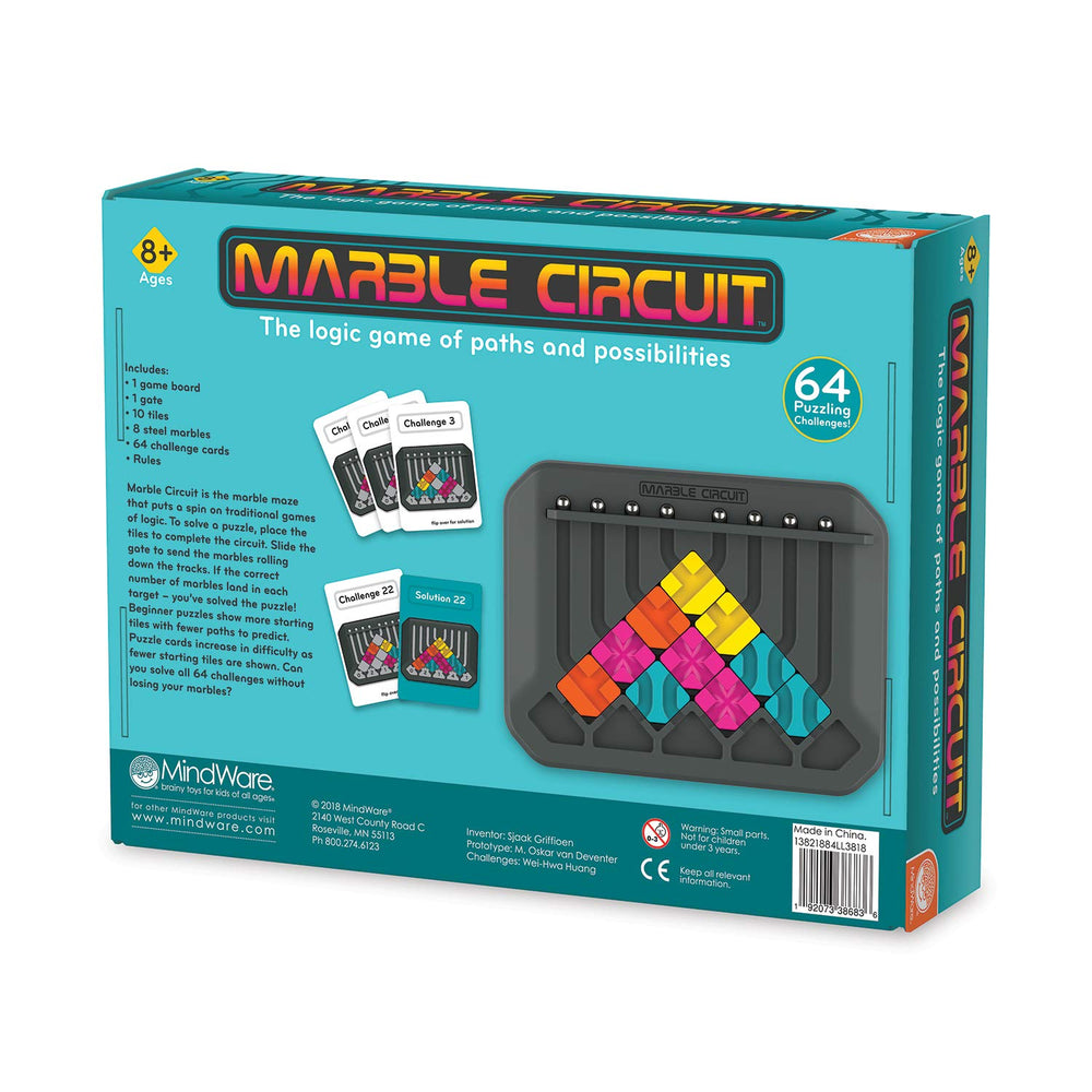 MindWare Marble Circuit setup promotes problem solving and spatial awareness.