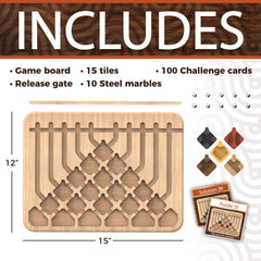 MindWare Marble Circuit Deluxe tiles set up for multi-directional routes