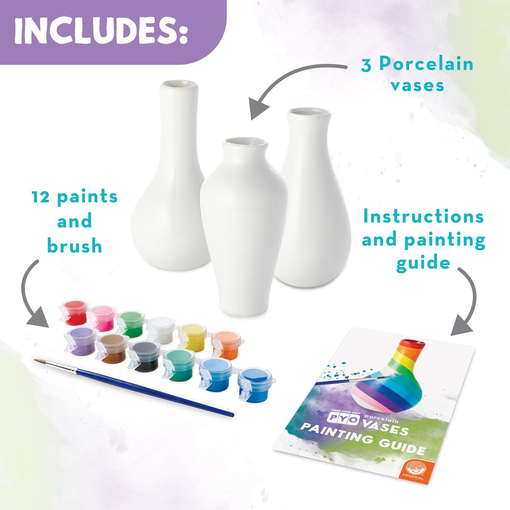 MindWare Paint Your Own Vases colors for vibrant vase designs