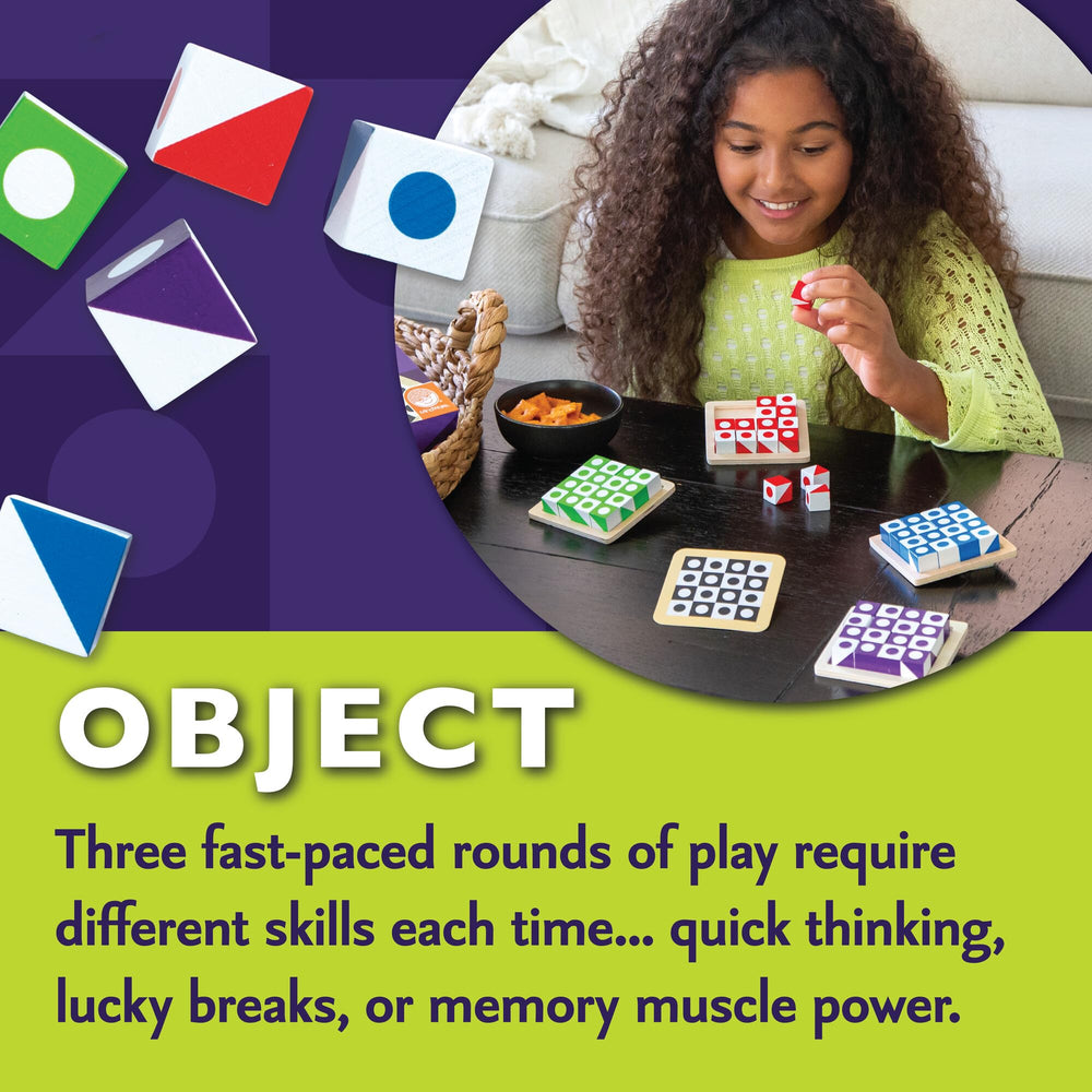 MindWare Q-Bitz game setup enables a fast start for busy evenings.