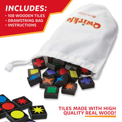 MindWare Qwirkle color-symbol combos showcased for pattern building.