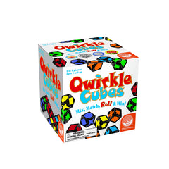MindWare Qwirkle Cubes child planning with cubes encourages spatial reasoning.