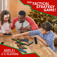 MindWare Qwirkle player placing a tile to extend lines and plan ahead.