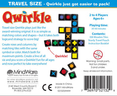 MindWare Travel Qwirkle tiles stacked together for easy storage.