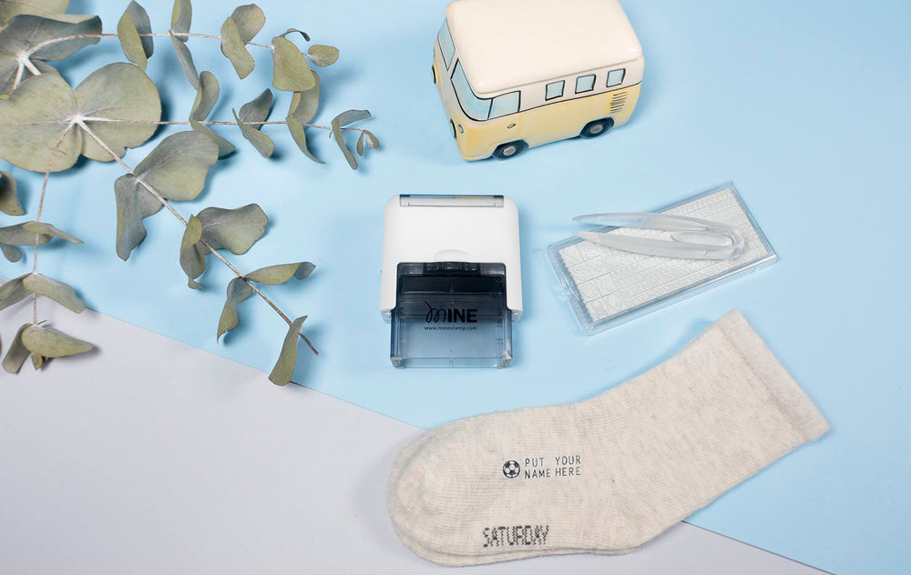 Mine Stamp Compact Clothing Marker endures repeated washing cycles with durable ink