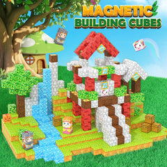 Mineblock knights and dragons scene showing open-ended exploration and problem solving