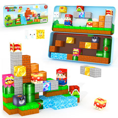 Minecftoy travel box magnetic blocks for portable creativity on the go.