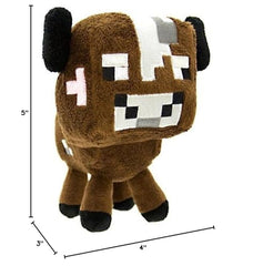 Minecraft Baby Cow Plush closeup of soft fabric for cozy play