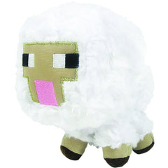 Minecraft Baby Sheep plush toy in soft yellow, 5.5 inches tall, ideal for cuddles and travel.