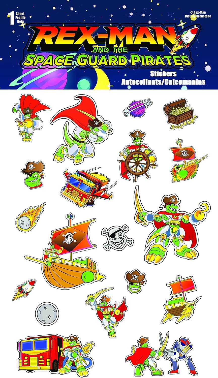 Minecraft Rex-Man and friends stickers for goody bags and crafts.
