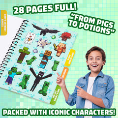 Minecraft character stickers highlight Creepers and Ender Dragon for themed decor