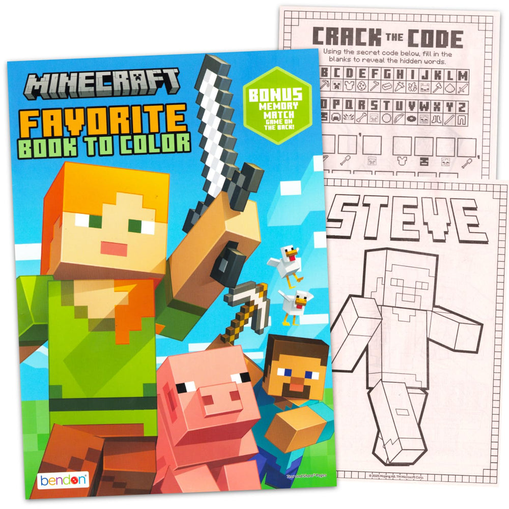 Minecraft coloring pages and activities spread sparks creativity and focus.