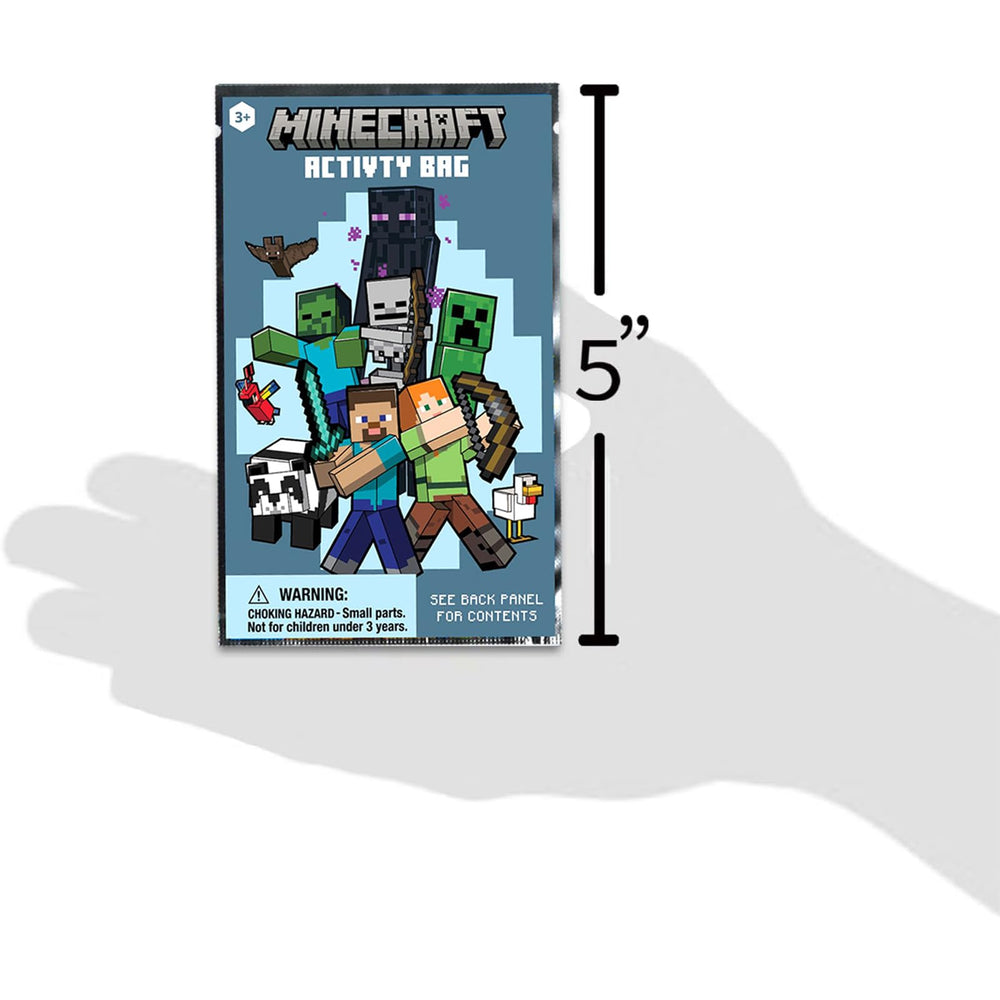 Minecraft mini coloring books, stickers, and crayons in every pack for creative play.
