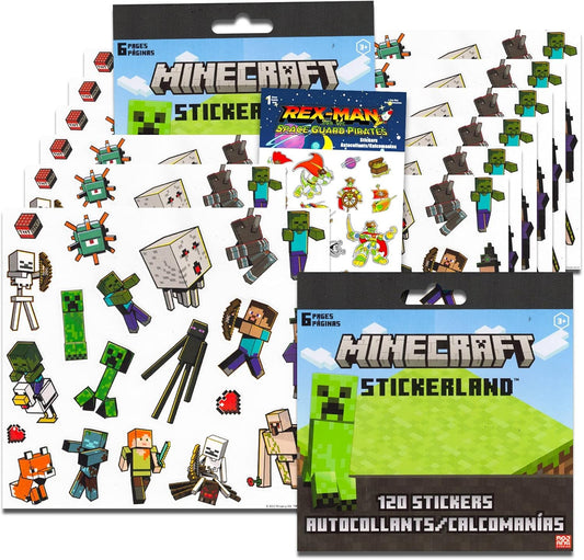 Minecraft Steve and Alex stickers for party favors and creative play.