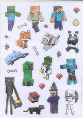 Minecraft Raised Stickers poly bag header card packaging for quick checkout display