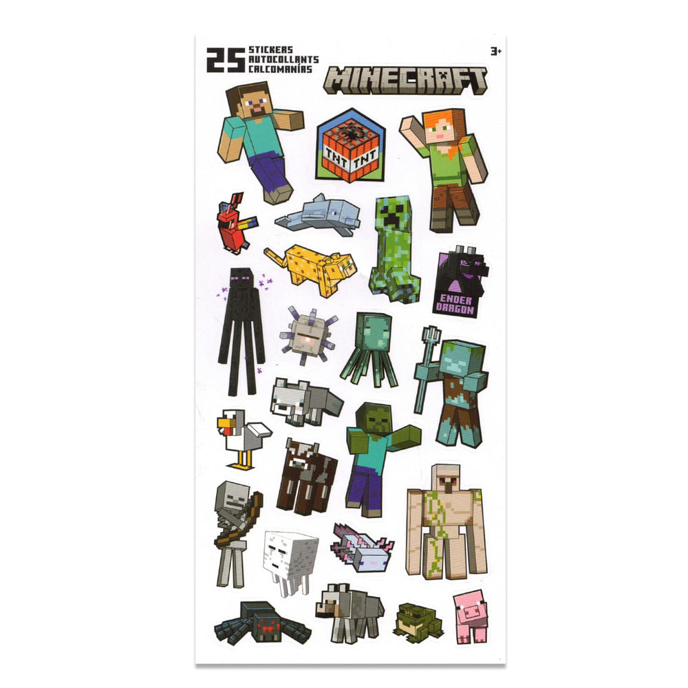 Minecraft stickers collection adds playful flair to crafts and gifts.