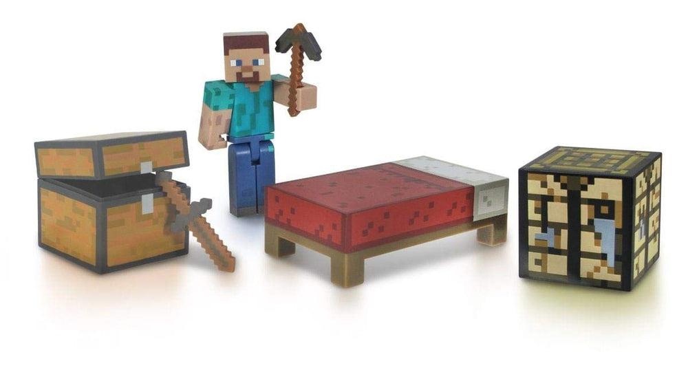 Minecraft Survival Pack Steve figure image: fully articulated action figure for dynamic roleplay