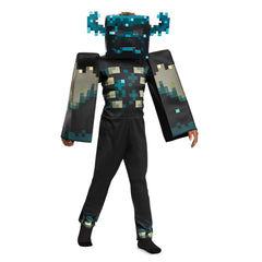 Minecraft Warden costume full jumpsuit with pixel details for immersive play