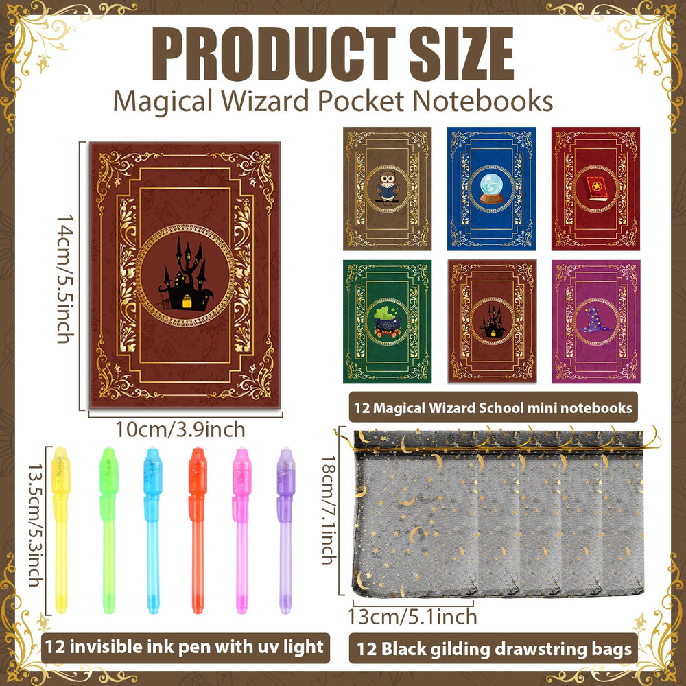 MinFyberd witch mini notebook with magical designs for secret notes