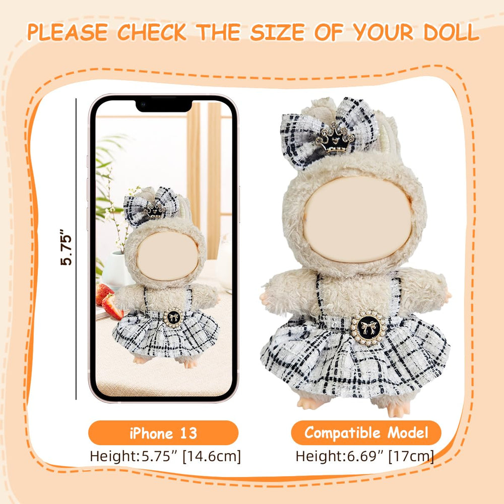 Mingmc embroidery-detailed outfits add delicate charm to 17cm dolls.