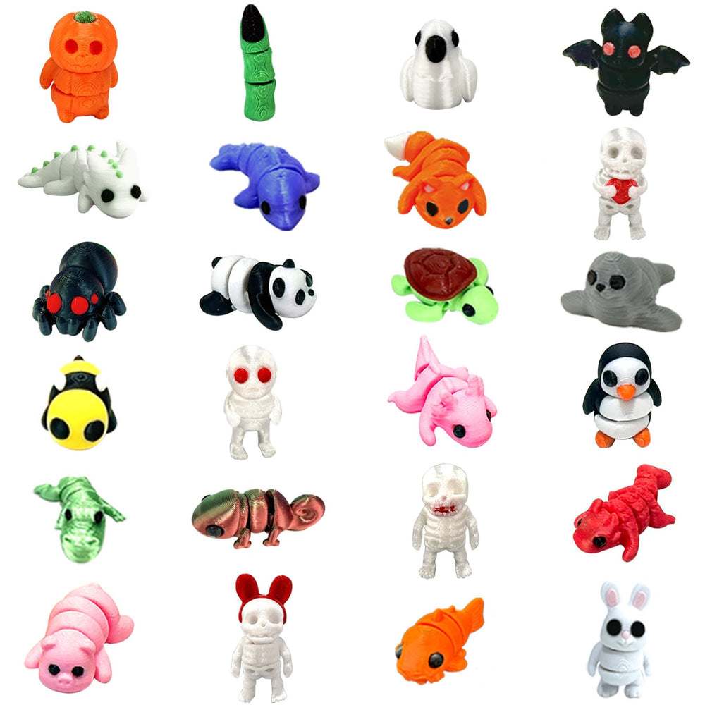 Mini 3D Printed Animals Set panda figurine cute durable accents for classroom decor